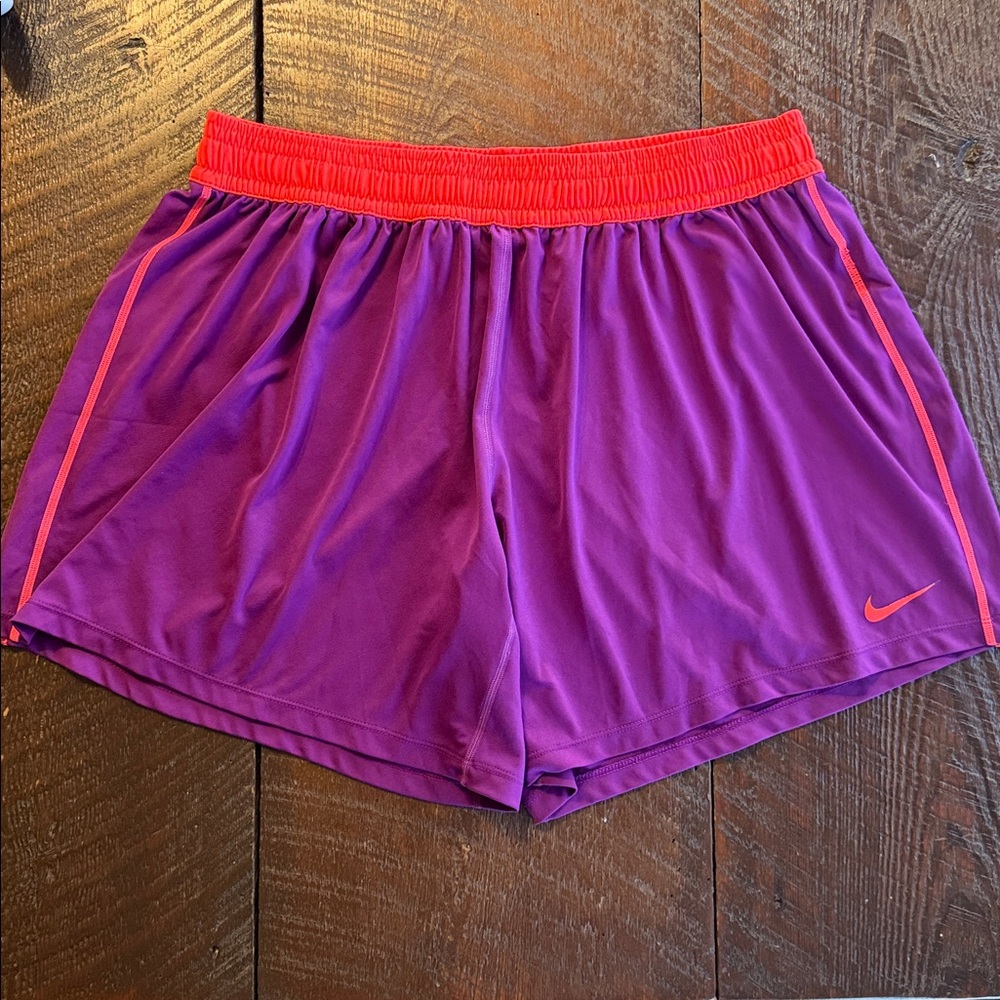 Nike Dri-FIT Running Shorts Womens XL Purple Pink Athletic